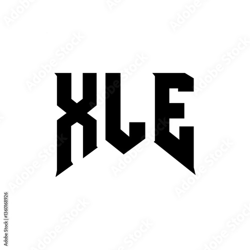 Free Download XLE letter logo design for technology company. XLE logo design black and white color combination. XLE logo, XLE vector, XLE design, XLE icon, XLE alphabet. XLE typography logo design. - GFXLoad