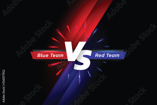 Versus background design. Two tone illustration. Battle banner match with vs letters for competition and confrontation.