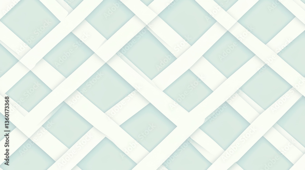 seamless geometric pattern featuring overlapping white and light blue diagonal lines forming lattice design on soft gradient background, creating modern and elegant aesthetic seamless geometric pattern featuring overlapping white and light blue diagonal lines forming lattice design on soft gradient background, creating modern and elegant aesthetic