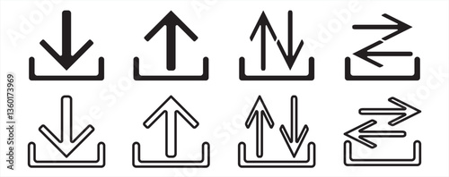 Set Icon Download, Upload, Roaming
