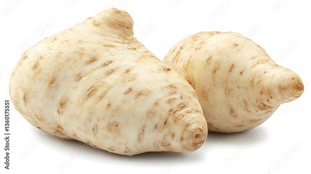 Pair of fresh celery roots, displaying the natural texture on clean backdrop Pair of fresh celery roots, displaying the natural texture on clean backdrop