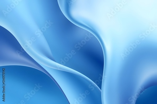 Soft flowing blue fabric waves creating a serene background, ideal for design and digital projects