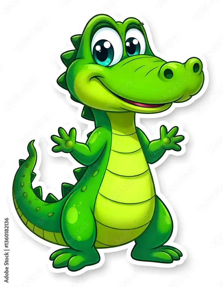 Obraz premium Green crocodile