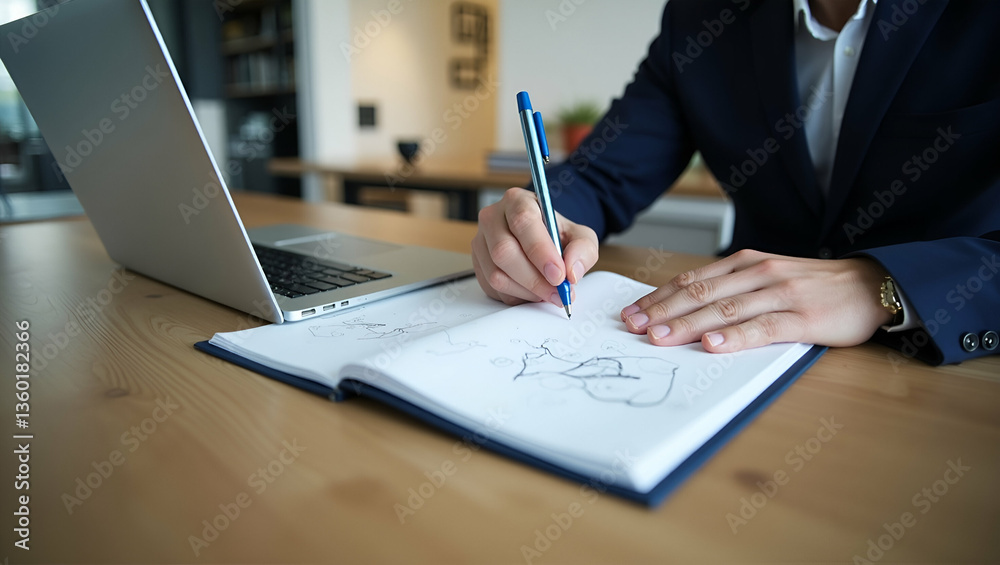 Flat Man with Laptop: Note Taking & Professional Documentation Tips Flat Man with Laptop: Note Taking & Professional Documentation Tips
