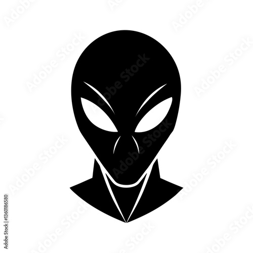 black mask on white background