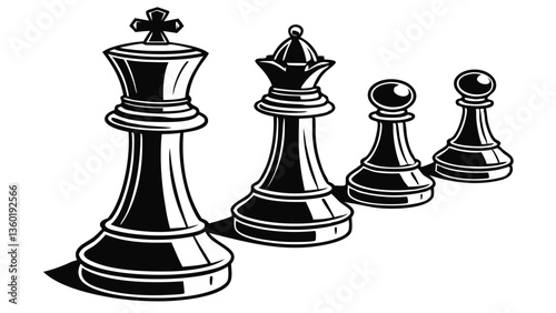 black chess pieces