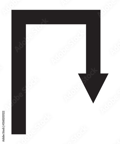 Obraz na płótnie FLECHE DE RETOUR ORIENTEE VERS LE BAS - ILLUSTRATION VECTORIELLE w salonie