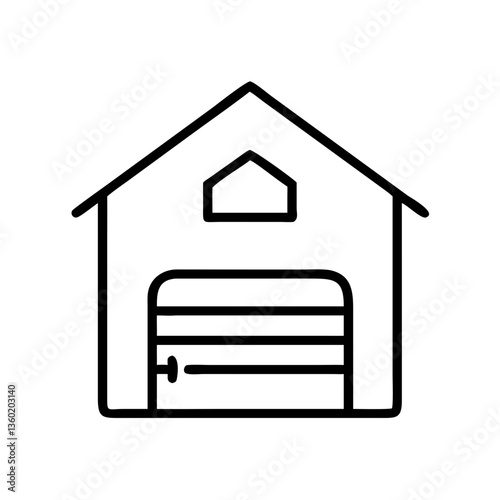 Garage building icon