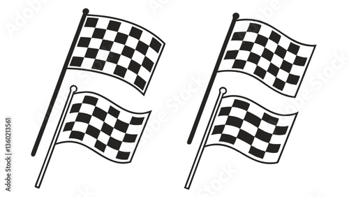 Set of racing flag