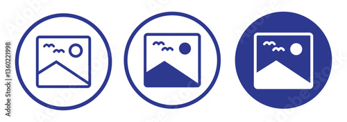 Images icon flat editable icon mark set. Photo gallery vector icon set.  photo album symbol. Image gallery. Picture symbol .Photo signs. 