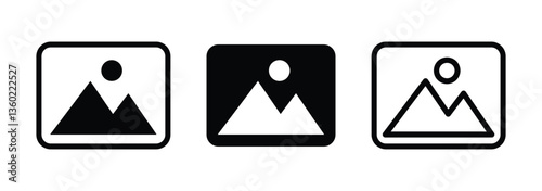 gallery icon set.  photo gallery icon vector design. image icon. eps 10.