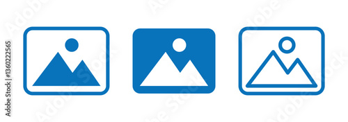 gallery icon set.  photo gallery icon vector design. image icon. eps 10.