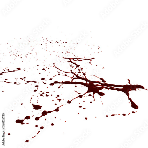 Bloody Splatter on Dark Background