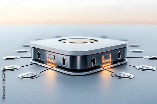 Secure Network Hub for Global Connection.