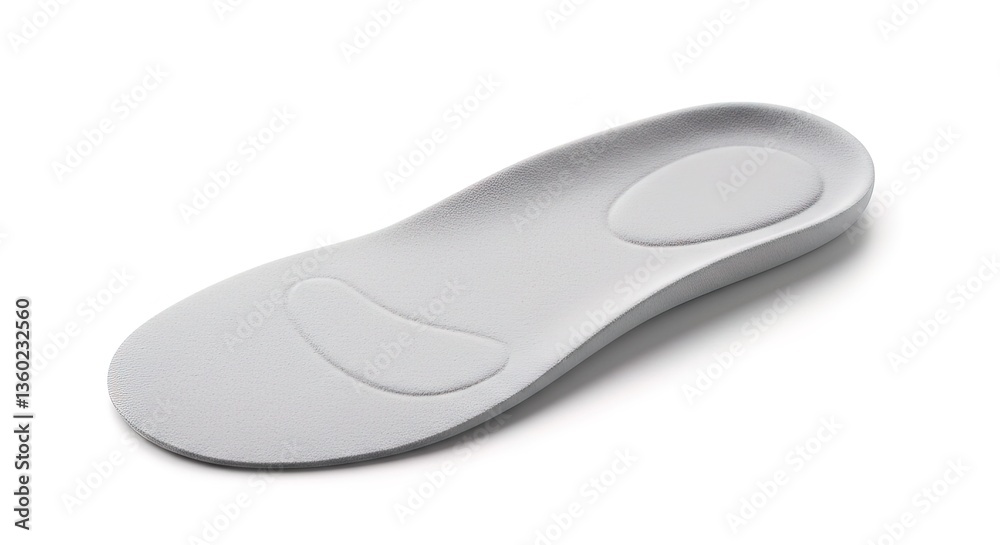 A single gray insole with cushioning pads on a white background plain, equipment, healthcare, dental, tool, medical, clinic, instrument A single gray insole with cushioning pads on a white background plain, equipment, healthcare, dental, tool, medical, clinic, instrument