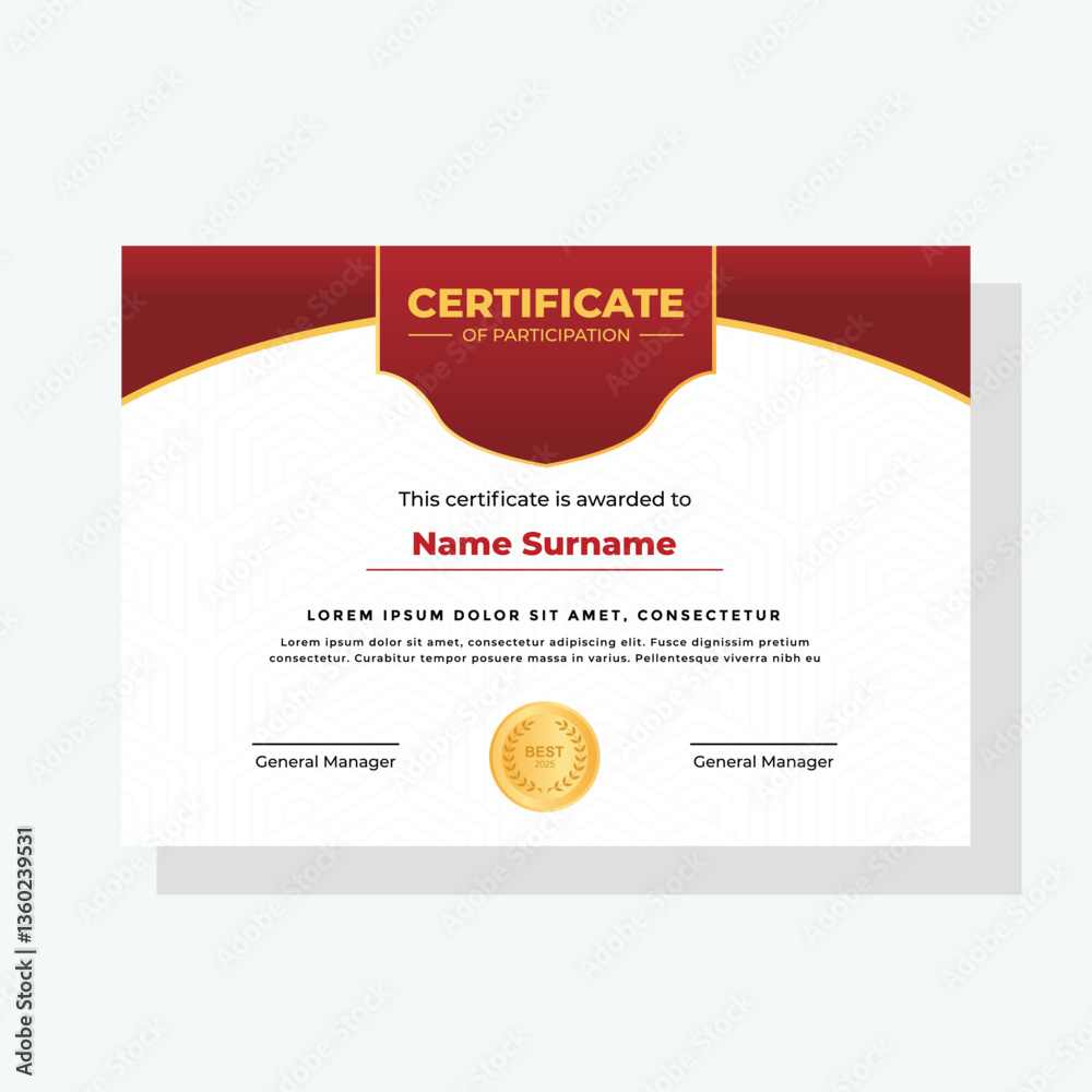 Fototapeta premium modern award certificate template