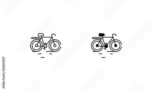 Cycling icons set vector stock illustration