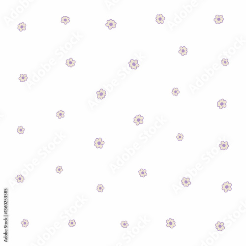 a white background with a pattern of small flowers