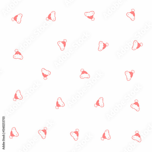 a pattern of footprints and clouds on a white background