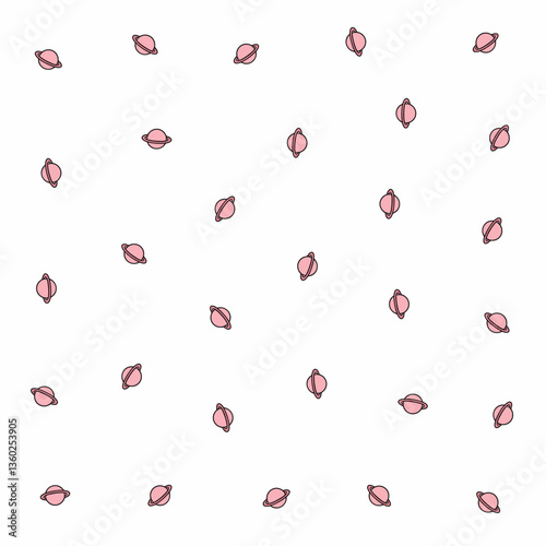 a pattern of pink flowers on a white background