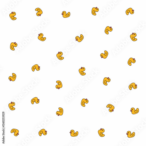 a pattern of yellow numbers on a white background