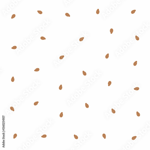a white background with a lot of brown seeds