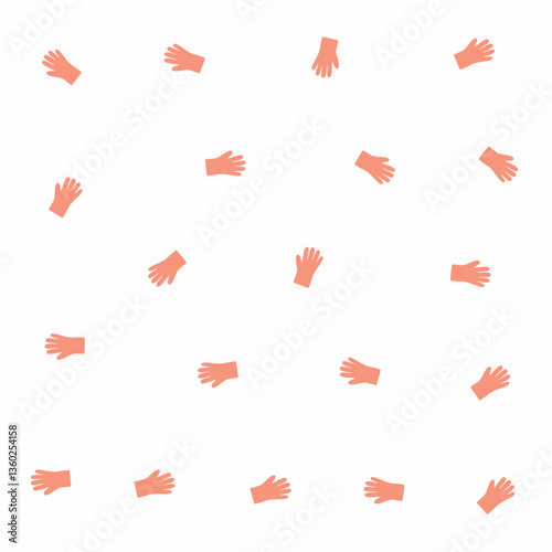 a pattern of hands reaching out of the sky