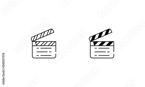 Filmmaking icons set vector stock illustration
