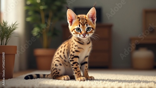 African serval kitten