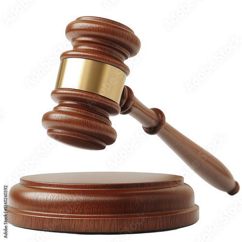 Wooden Gavel Representing Legal Authority
