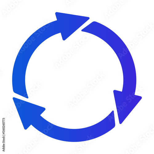 Ecology set icon. Circular arrows with reuse label illustrate repeat usage, sustainable product cycle, environmental protection, zero waste principle.