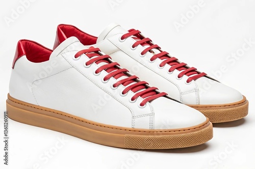 red shoes isolated on white