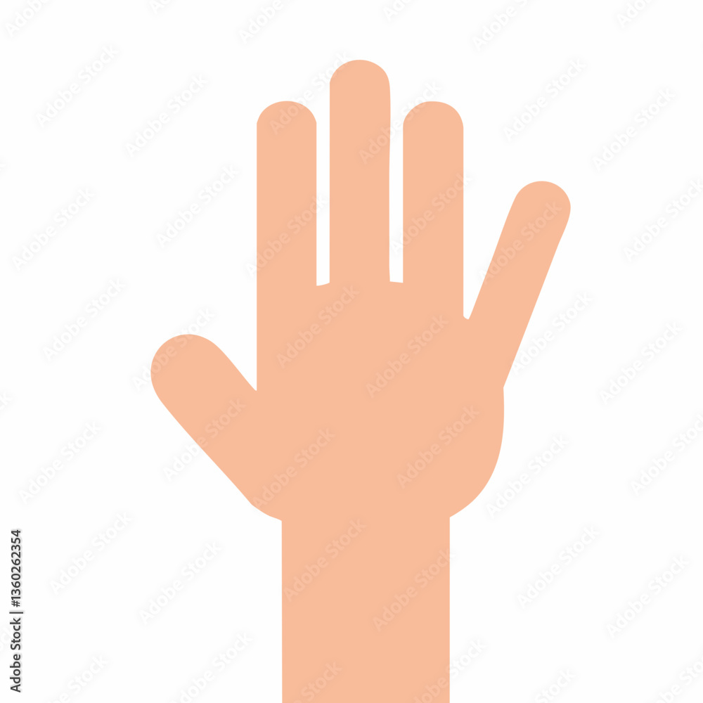 Simple Cartoon Hand Vector Graphic. vector image Simple Cartoon Hand Vector Graphic. vector image