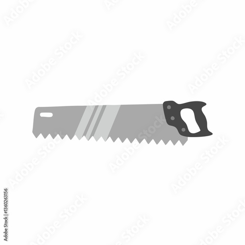 Hand Saw Tool Icon Illustration. vector image