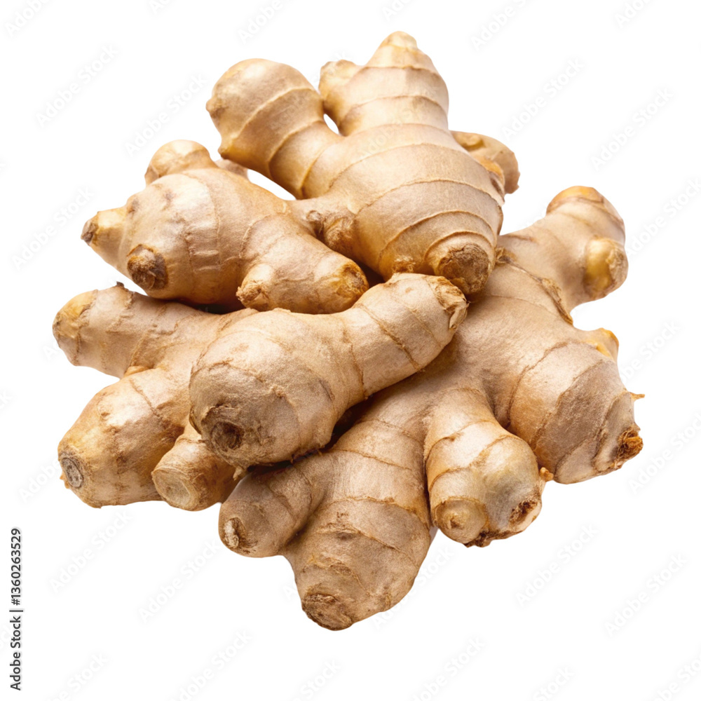 ginger root on white background ginger root on white background