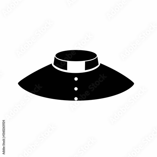 Clerical Collar Icon Vector Graphic Illustration. vector image
