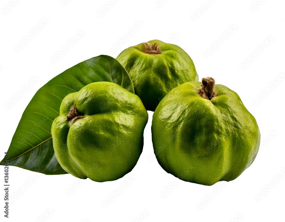 Naklejka premium garcinia atroviridis fruit isolated on transparent background