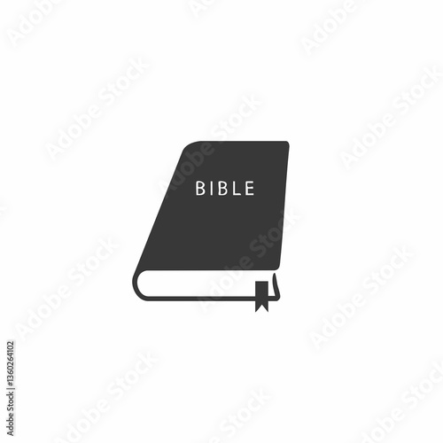 Book Icon with Bookmark and Title. vector image