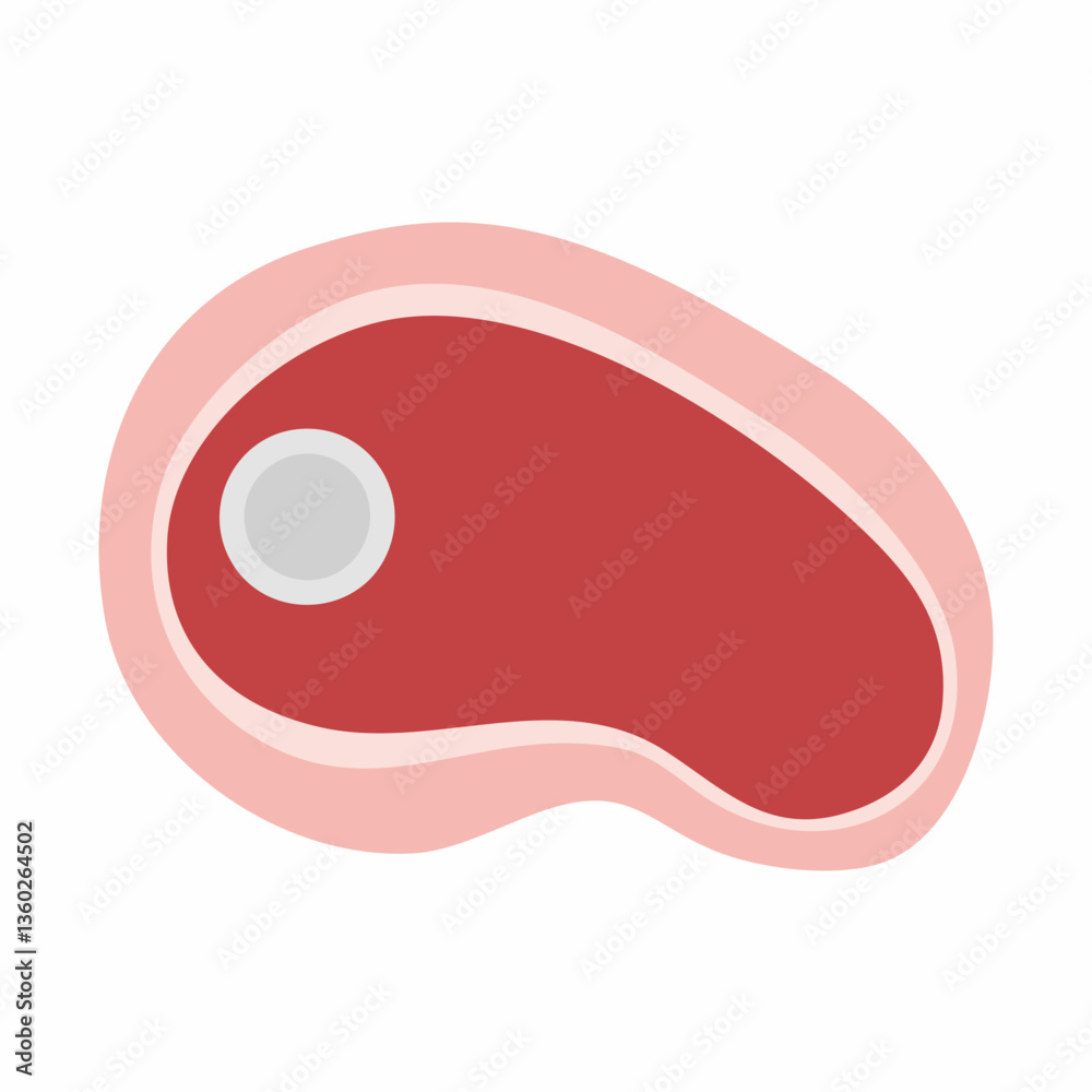 Abstract illustration of a meat cut. vector image Abstract illustration of a meat cut. vector image