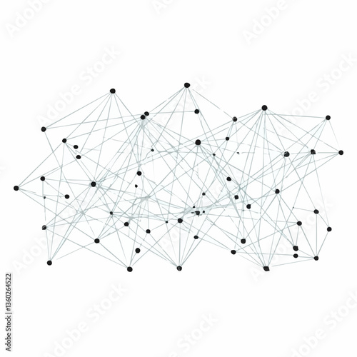 Abstract Network Connection Nodes Graphic. vector image