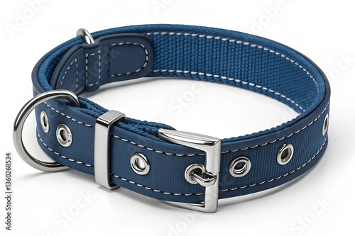 black leather belt isolated on white