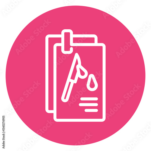 Colorful Flat Outlined Blood Forensic Sample Icon
