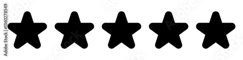 Set rating stars icon badges. Feedback . Level of satisfaction rating. 5 star rating icon. Vector illustration.