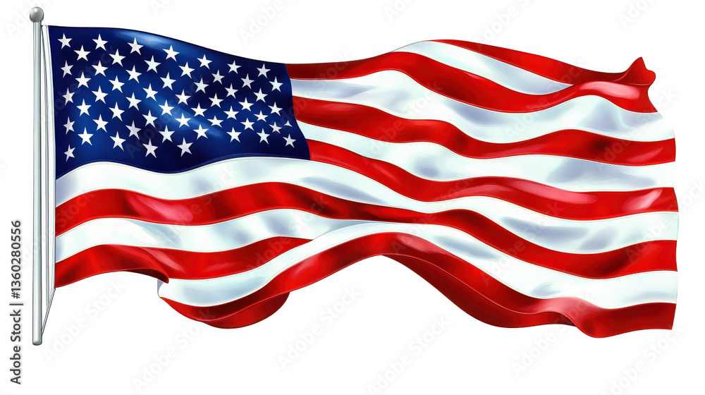 Fototapeta premium Waving American Flag Image