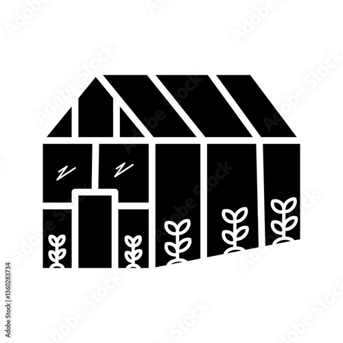 Greenhouse icon on white background
