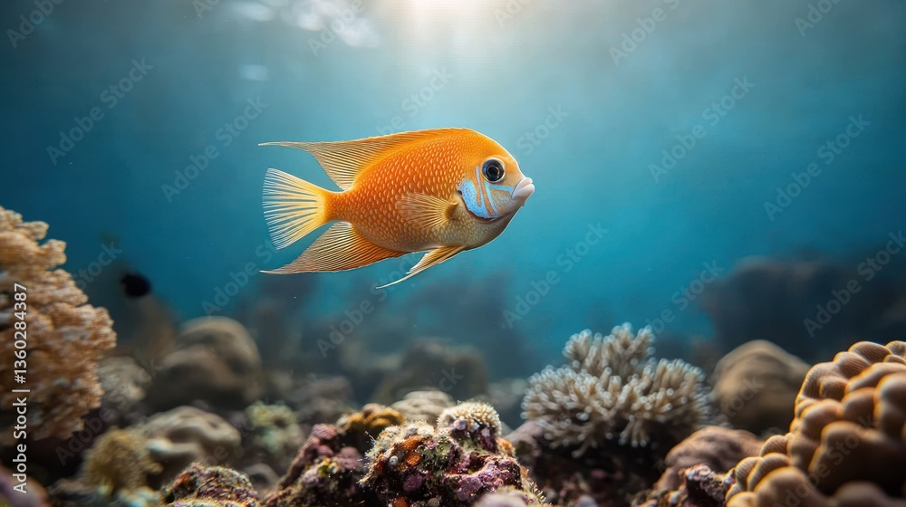 Fototapeta premium Orange fish coral reef