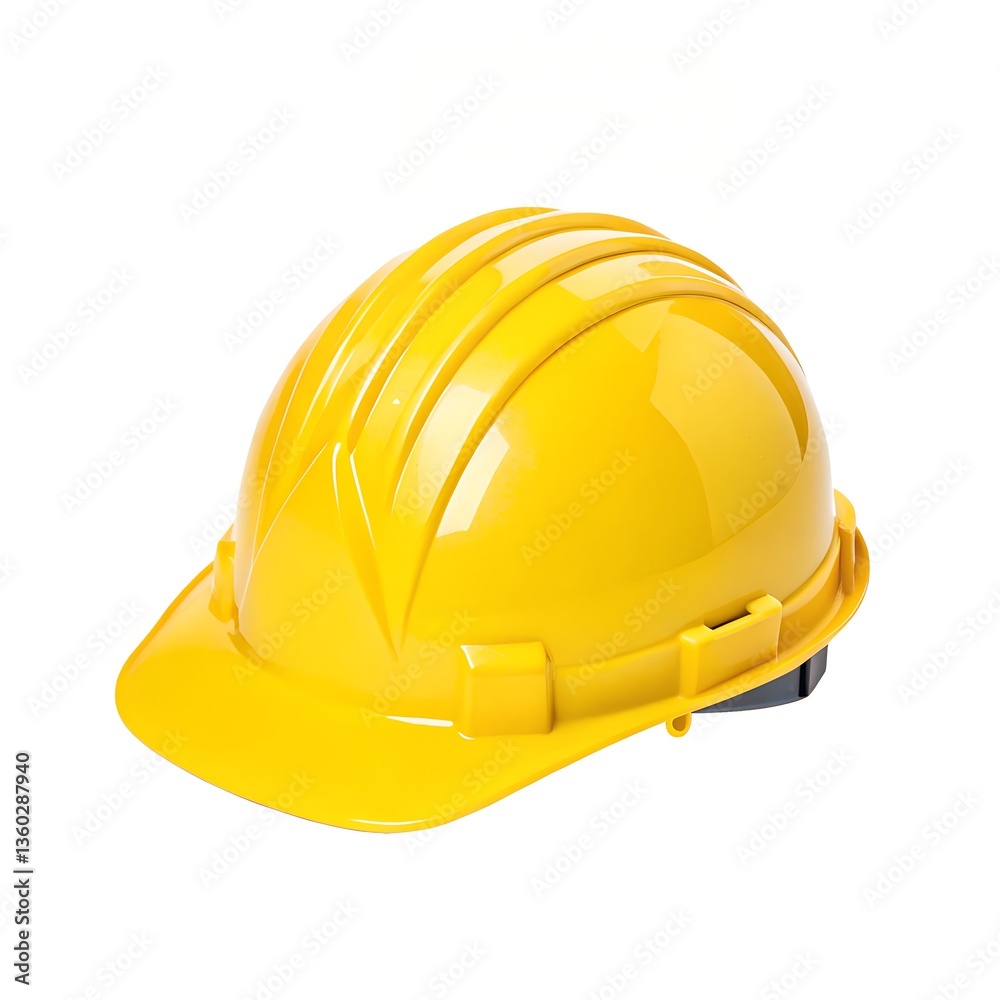 Fototapeta premium Yellow helmet isolated on transparent background