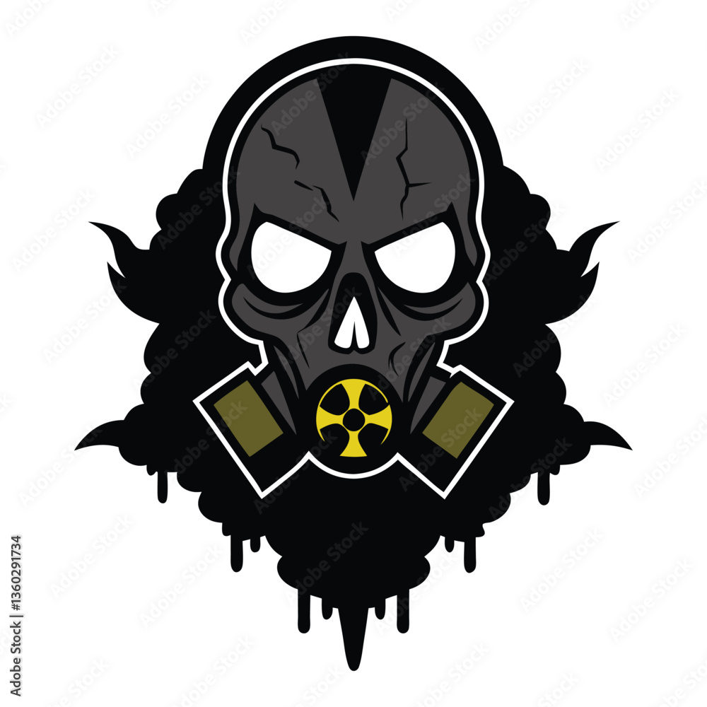 Obraz premium A skeletal skull with crossbones, a classic symbol