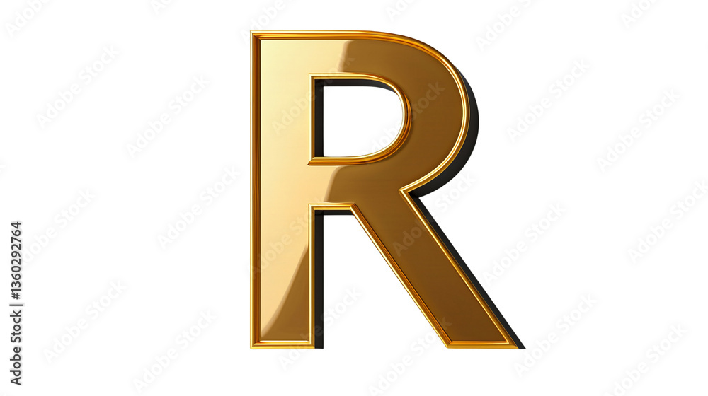 Shiny Gold Letter R on Black Transparent Background Shiny Gold Letter R on Black Transparent Background