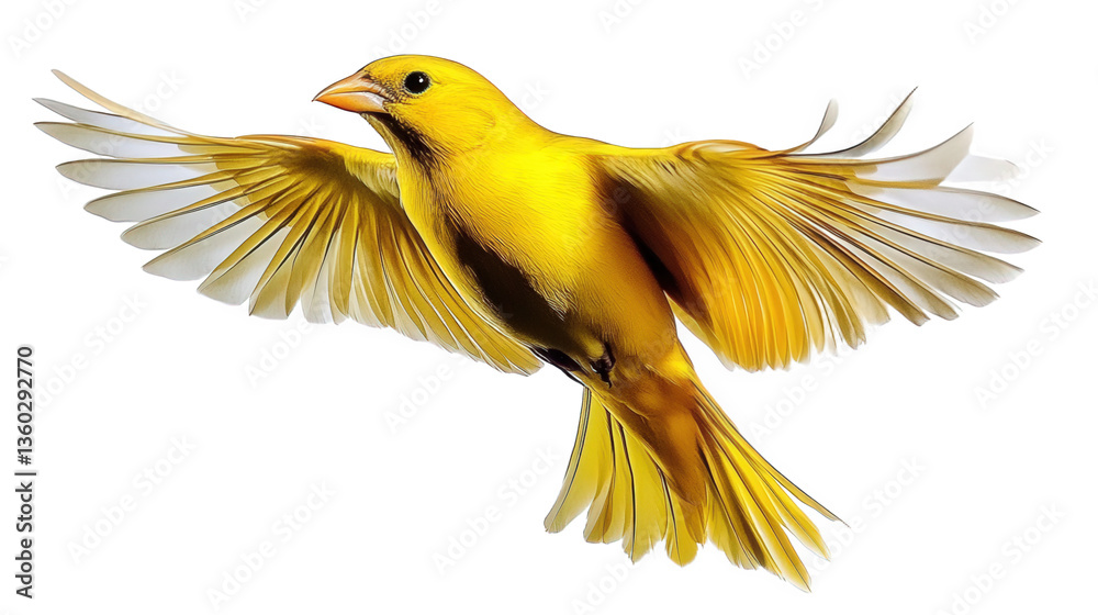 Obraz premium Golden Canary in Flight